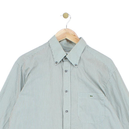 Mens Striped Shirt Long Sleeve Button Up Classic