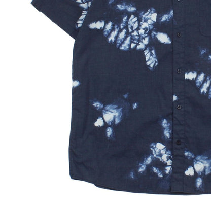 Mens Patterned Shirt Short Sleeve Button Up