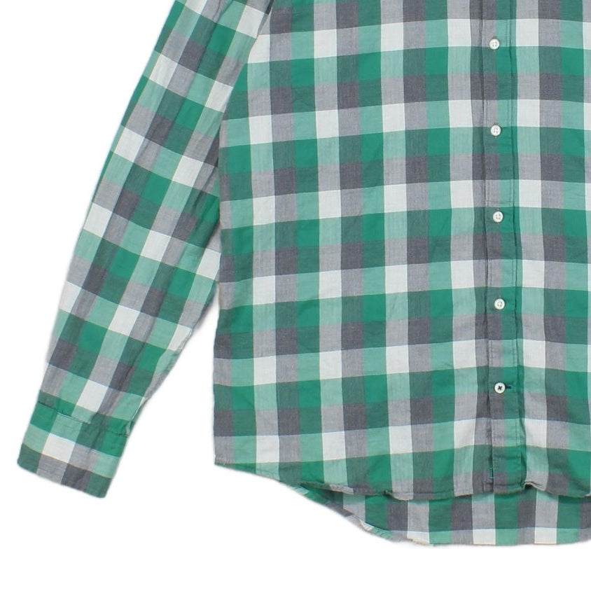 Mens Plaid Shirt Slim Fit Button Down