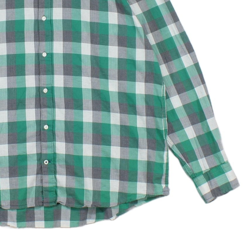 Mens Plaid Shirt Slim Fit Button Down