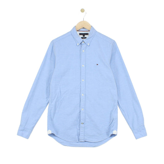 Mens Shirt Stretch Slim Long Sleeve Button Down
