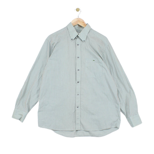 Mens Striped Shirt Long Sleeve Button Up Classic