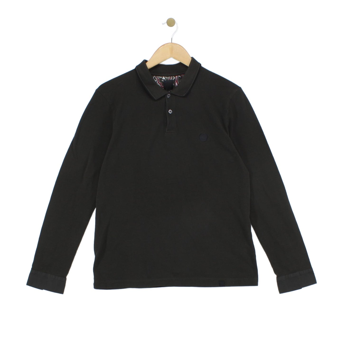 Mens Polo Shirt Slim Fit Long Sleeve