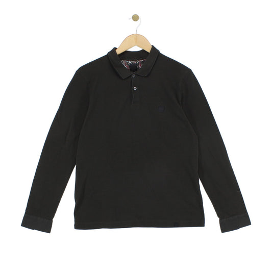 Mens Polo Shirt Slim Fit Long Sleeve