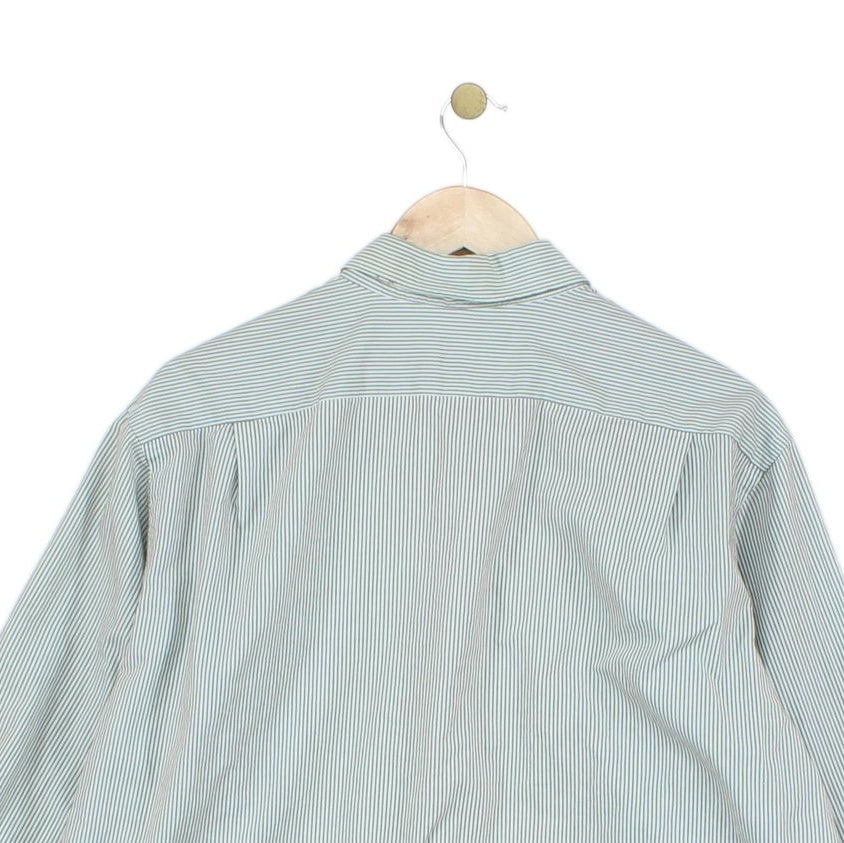 Mens Striped Shirt Long Sleeve Button Up Classic