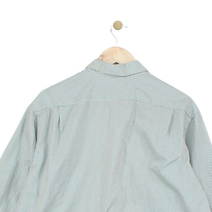 Mens Striped Shirt Long Sleeve Button Up Classic