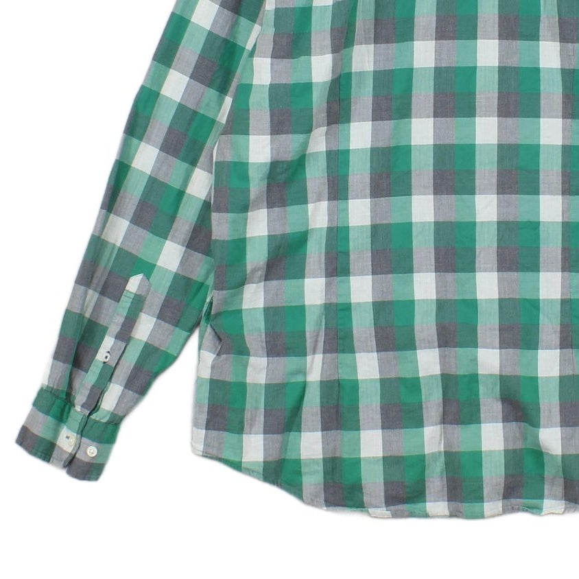 Mens Plaid Shirt Slim Fit Button Down