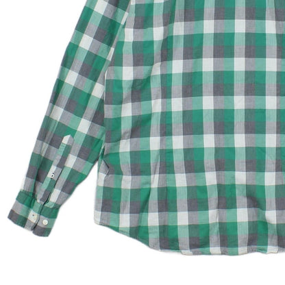 Mens Plaid Shirt Slim Fit Button Down