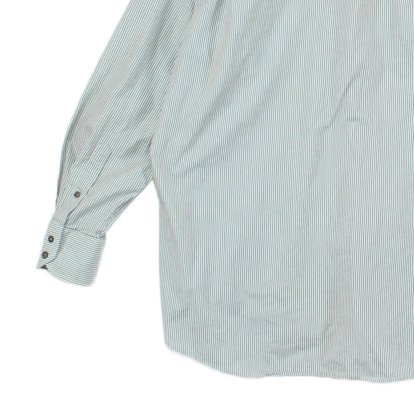 Mens Striped Shirt Long Sleeve Button Up Classic