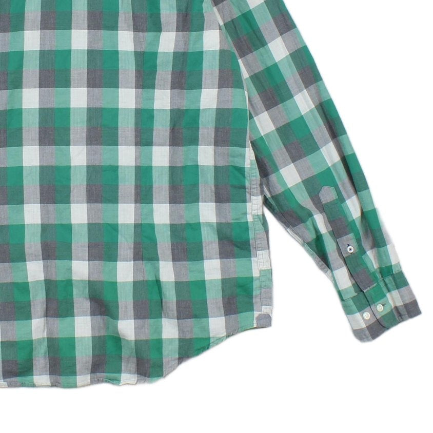 Mens Plaid Shirt Slim Fit Button Down