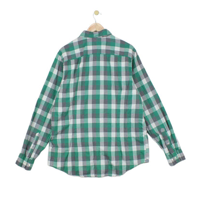 Mens Plaid Shirt Slim Fit Button Down