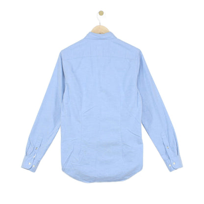 Mens Shirt Stretch Slim Long Sleeve Button Down
