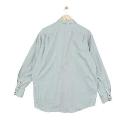 Mens Striped Shirt Long Sleeve Button Up Classic