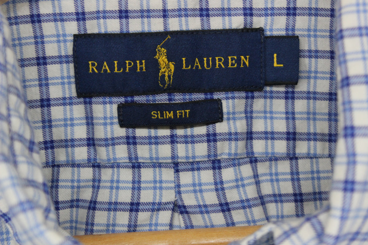 Mens Plaid Shirt Button Up Slim Fit