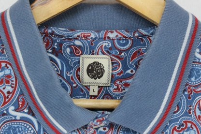 Mens Paisley Polo Shirt Made In Portugal Short Sleeve