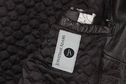 Mens Leather Jacket Zip Collared