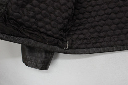Mens Leather Jacket Zip Collared