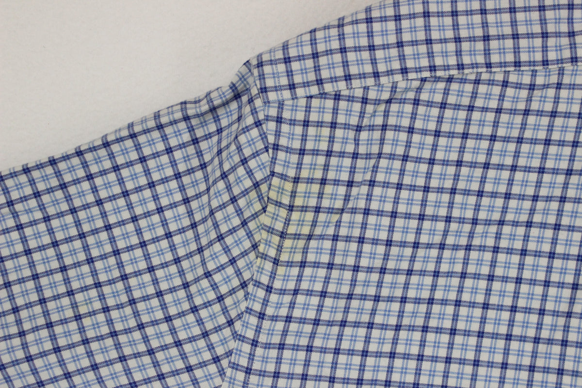 Mens Plaid Shirt Button Up Slim Fit