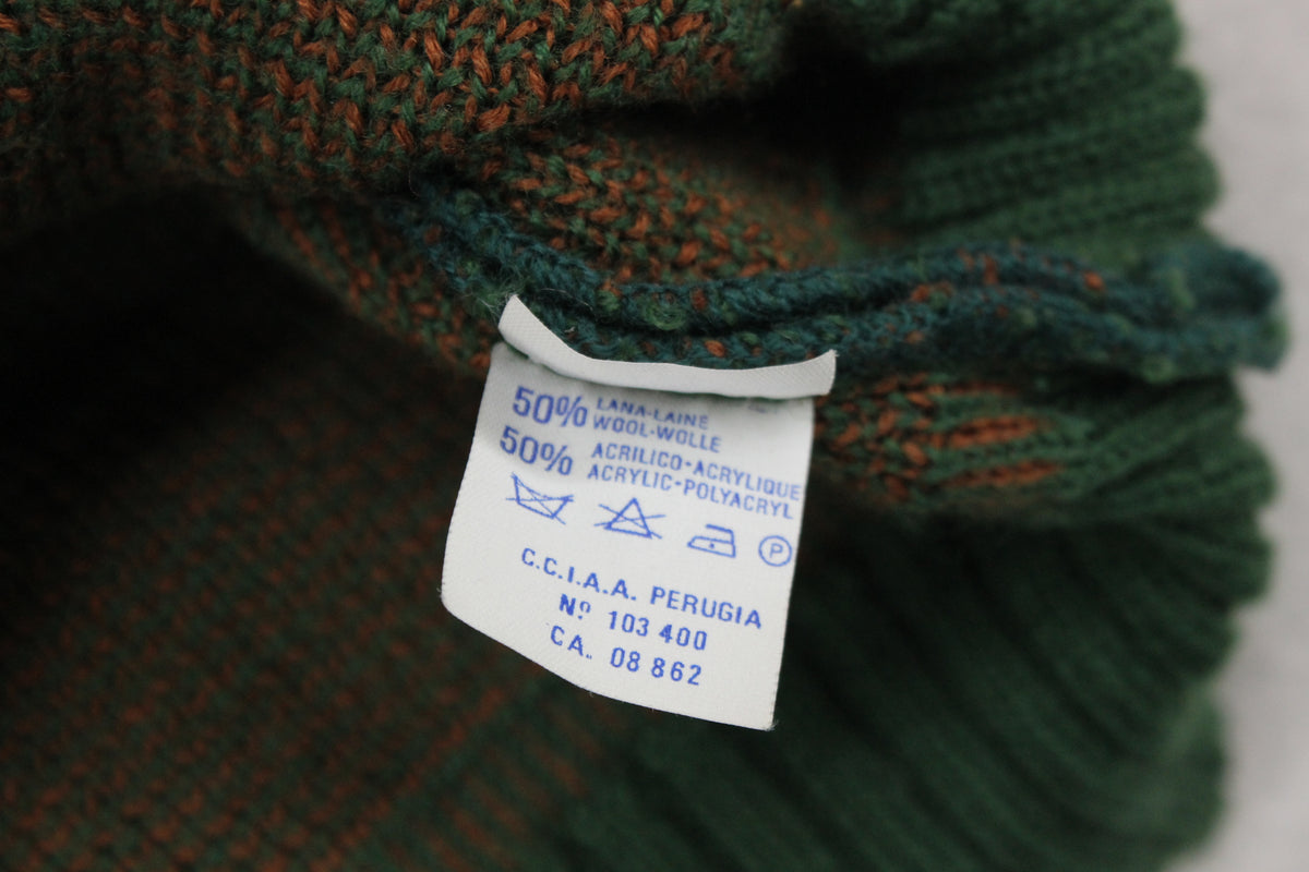 Mens Jumper Made In Italy Patterned Crew Neck