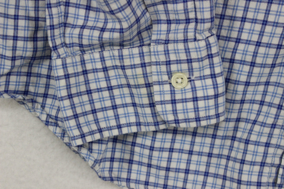 Mens Plaid Shirt Button Up Slim Fit