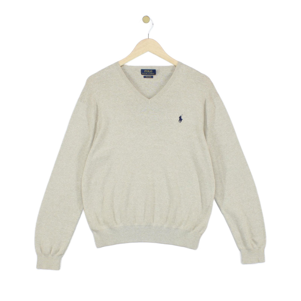 Mens V-Neck Jumper Pima Cotton