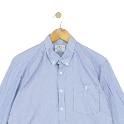 Mens Striped Shirt Long Sleeve Classic