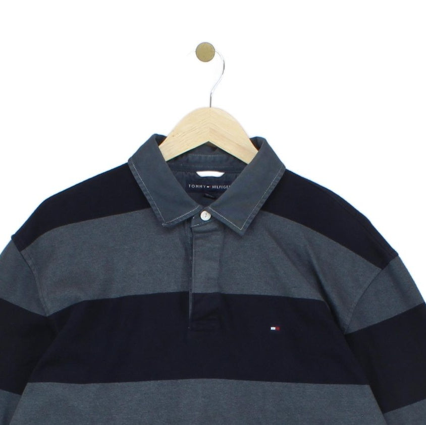 Mens Striped Polo Shirt Long Sleeve