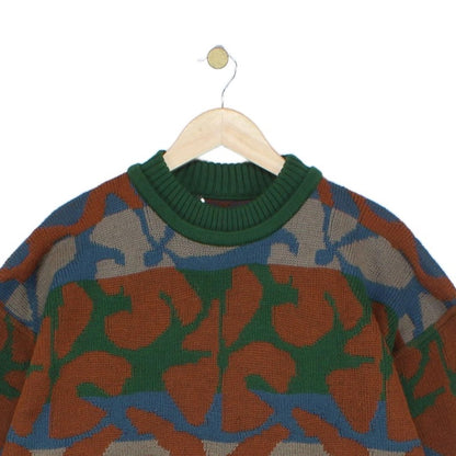 Mens Jumper Made In Italy Patterned Crew Neck
