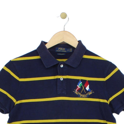 Mens Striped Polo Shirt Short Sleeve Custom Slim Fit