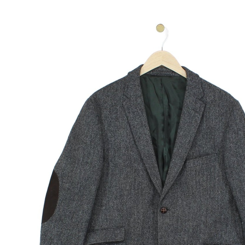 Mens Tweed Blazer Herringbone Wool
