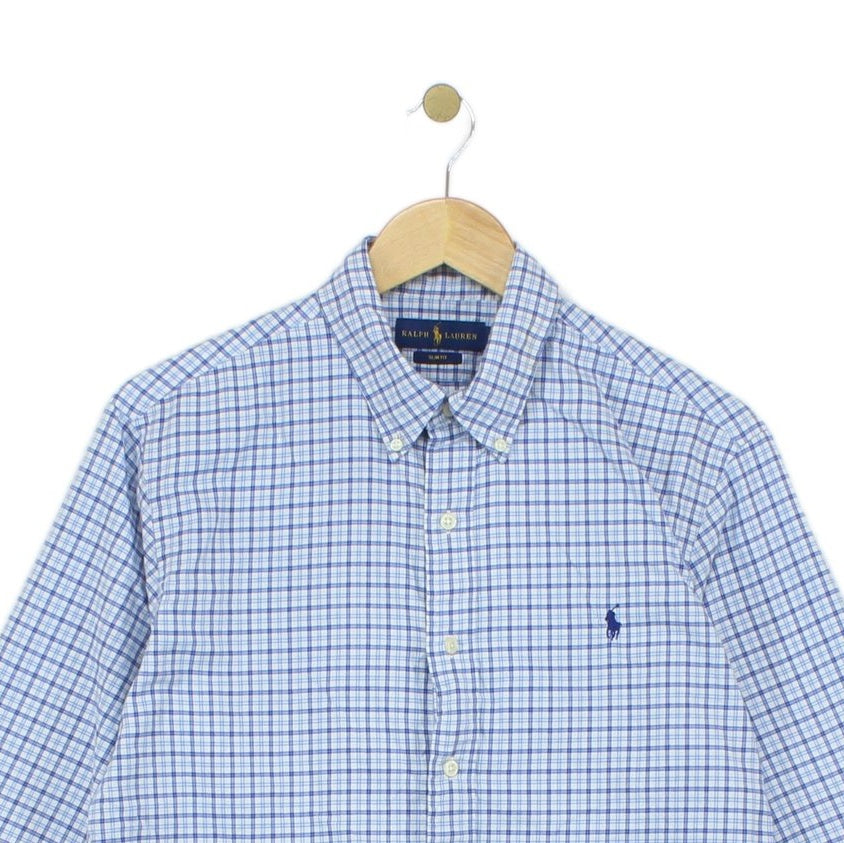 Mens Plaid Shirt Button Up Slim Fit
