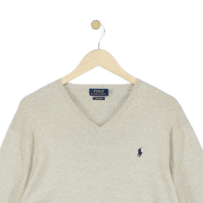 Mens V-Neck Jumper Pima Cotton