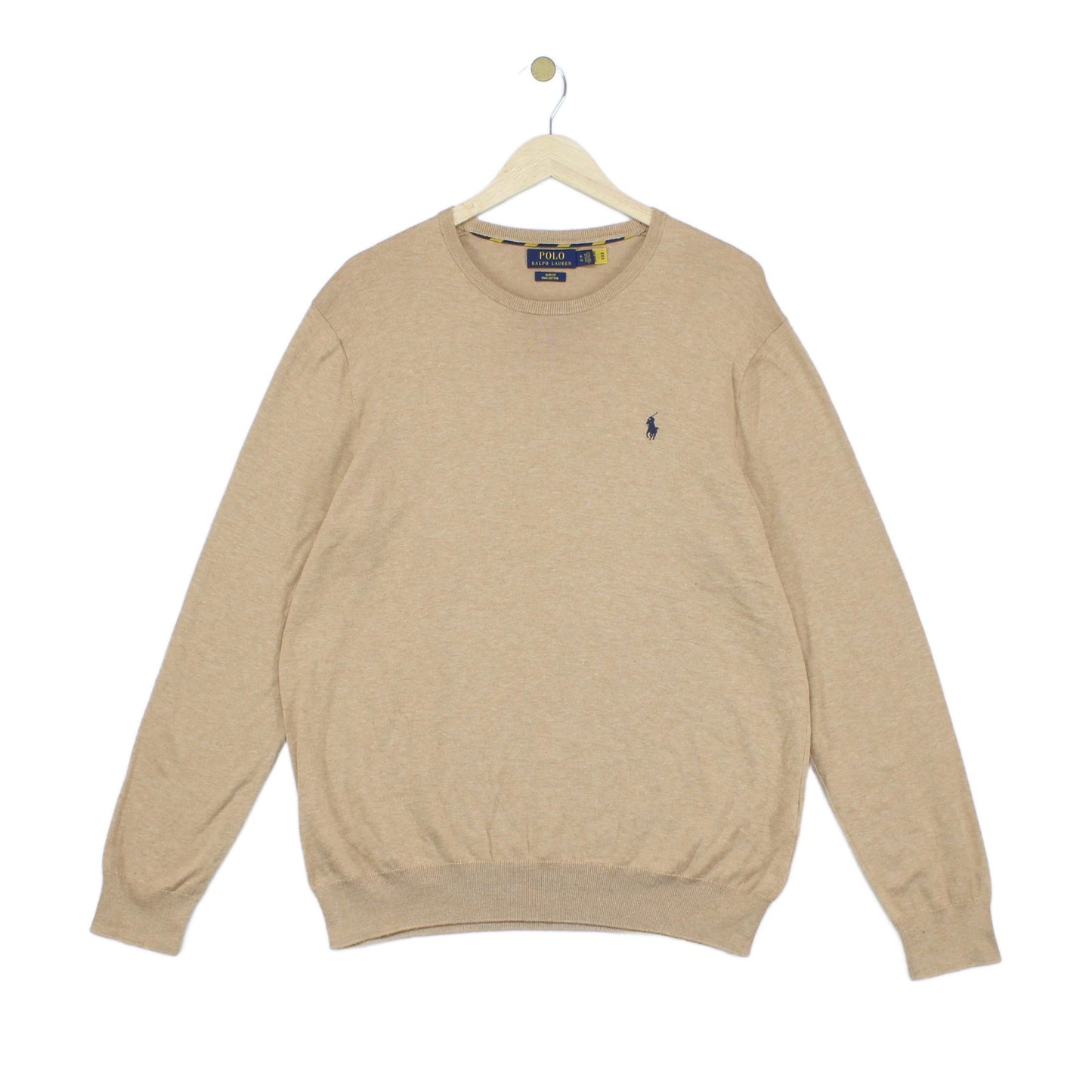 Mens Pima Cotton Jumper Slim Fit Knit