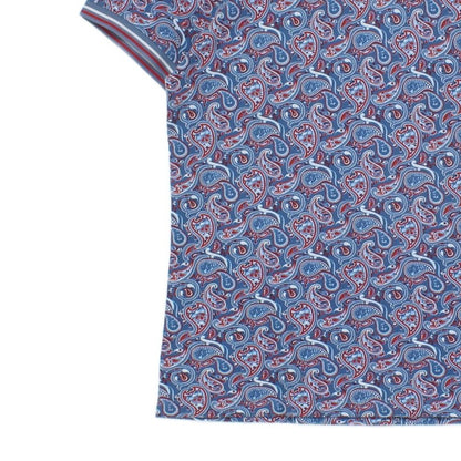 Mens Paisley Polo Shirt Made In Portugal Short Sleeve