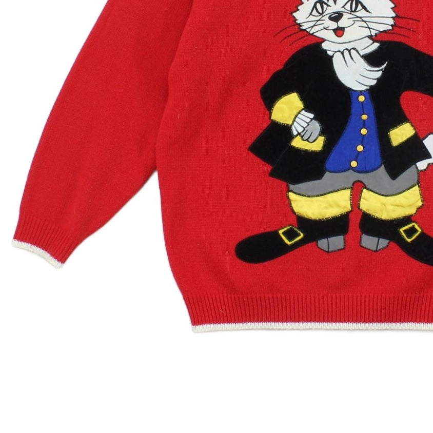 Womens Cat Jumper 80S