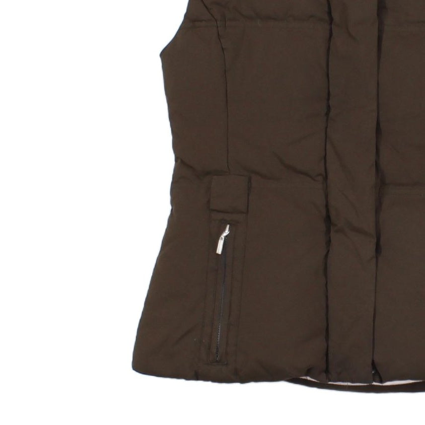 Womens Down Bodywarmer Hooded Puffed Sleeveless
