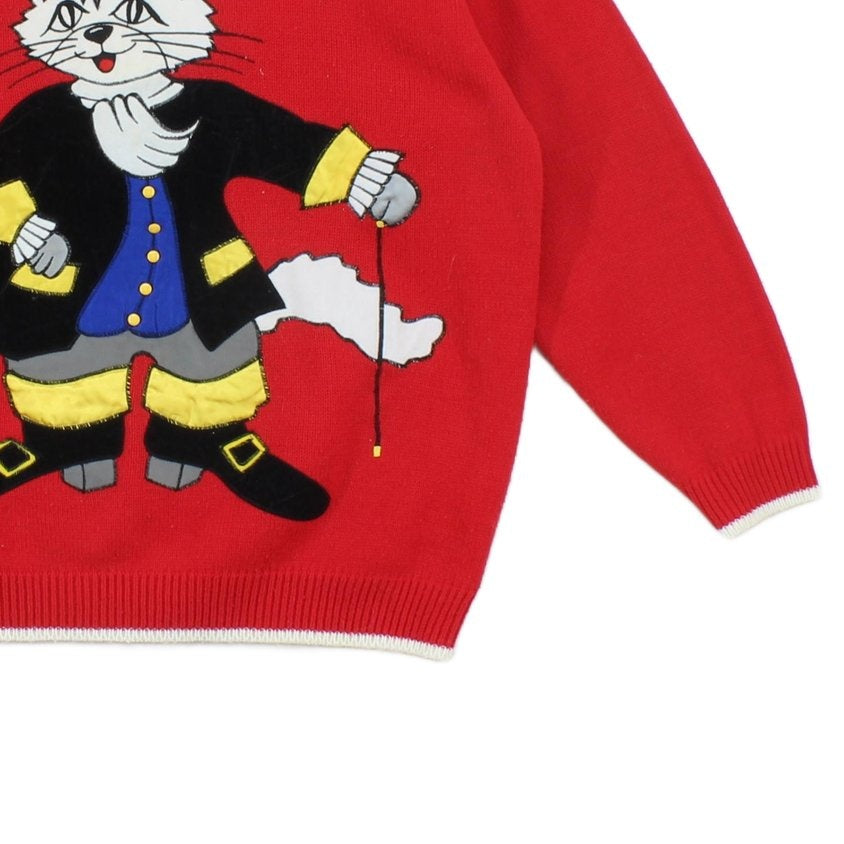 Womens Cat Jumper 80S