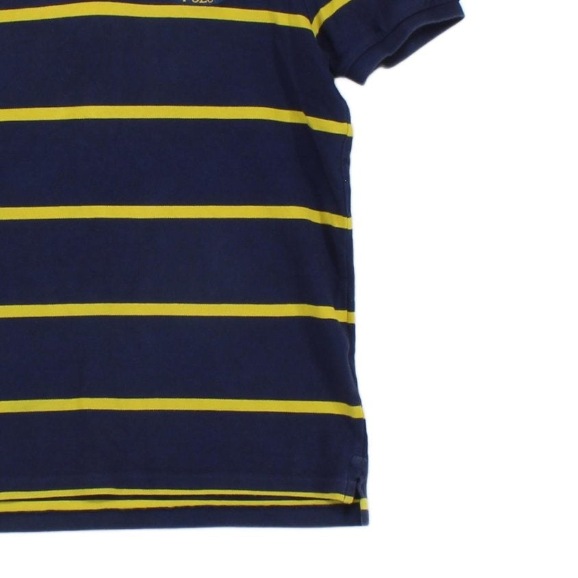 Mens Striped Polo Shirt Short Sleeve Custom Slim Fit