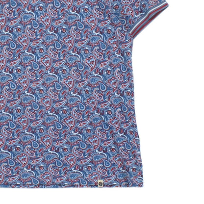 Mens Paisley Polo Shirt Made In Portugal Short Sleeve