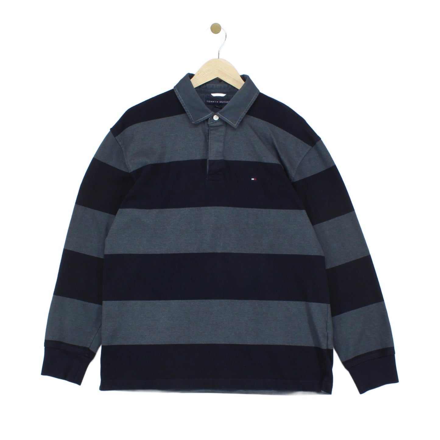 Mens Striped Polo Shirt Long Sleeve