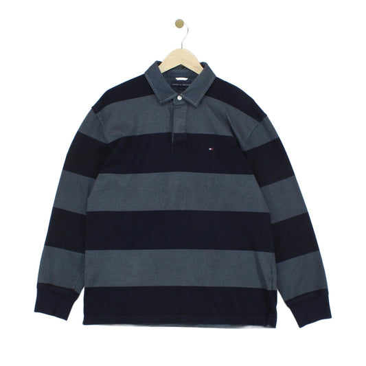 Mens Striped Polo Shirt Long Sleeve