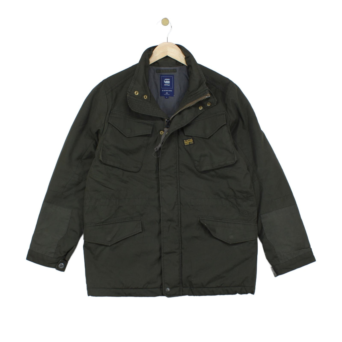 Mens Military Jacket Full Zip Utility Field