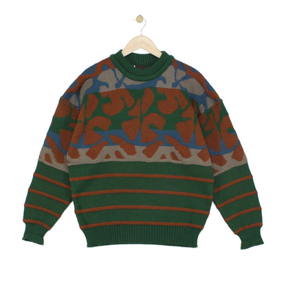 Mens Jumper Made In Italy Patterned Crew Neck