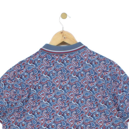 Mens Paisley Polo Shirt Made In Portugal Short Sleeve