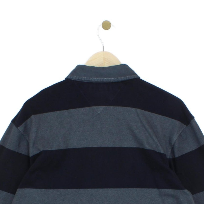 Mens Striped Polo Shirt Long Sleeve