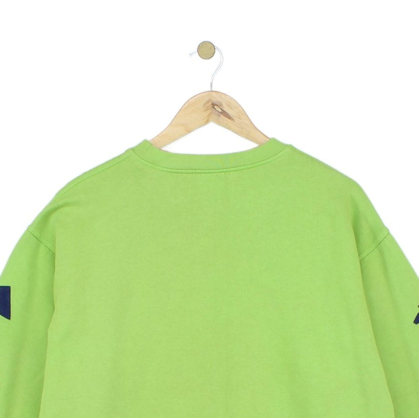 Mens Spell Out Sweatshirt Logo Crew Neck