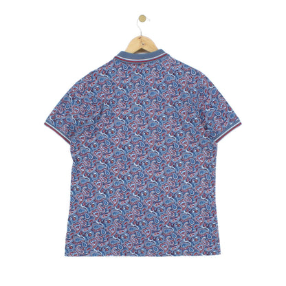 Mens Paisley Polo Shirt Made In Portugal Short Sleeve
