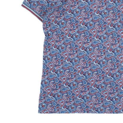 Mens Paisley Polo Shirt Made In Portugal Short Sleeve