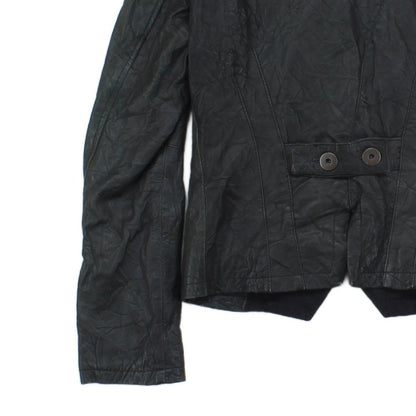 Womens Leather Jacket Made In Italy Button Up