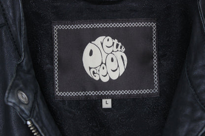Mens Leather Jacket Biker Slim